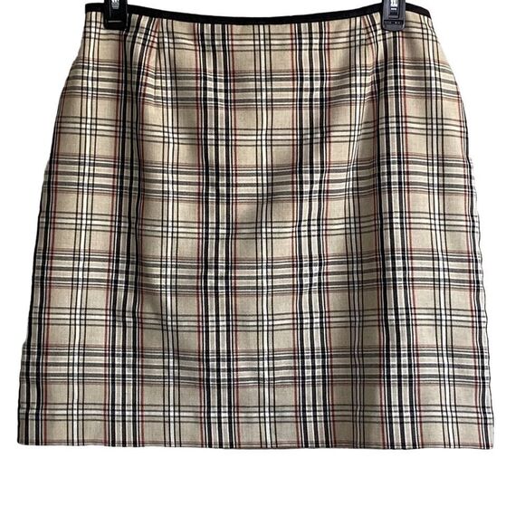 EMMA JAMES - BURBERRY LIKE PRINT - SIZE 14 - WRAP SKIRT - FULLY LINED B4 - Picture 5 of 10